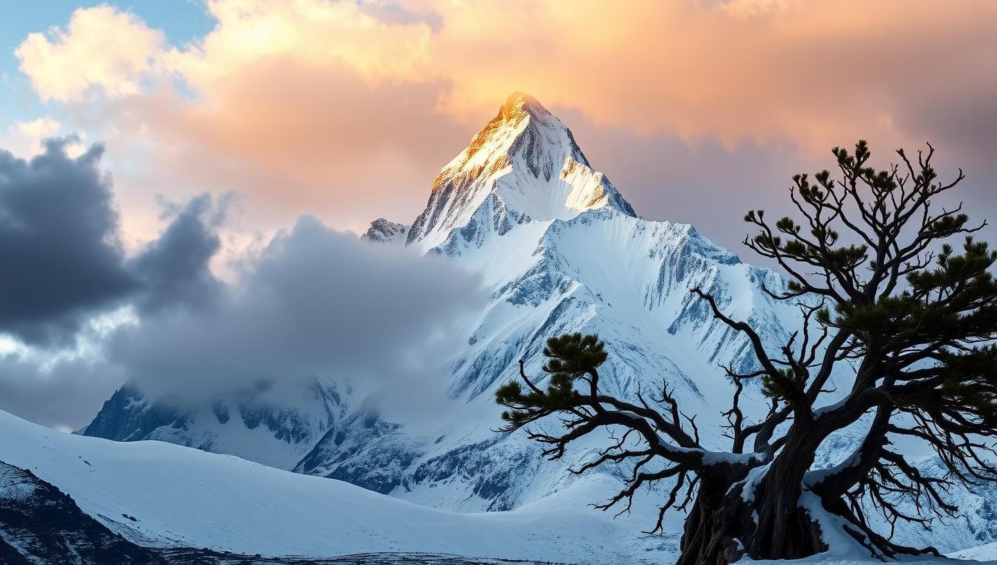 Patagonia Peak Majesty: Windswept Andes in Golden Hour Glory, 8K Resolution
 | Unfold Lens