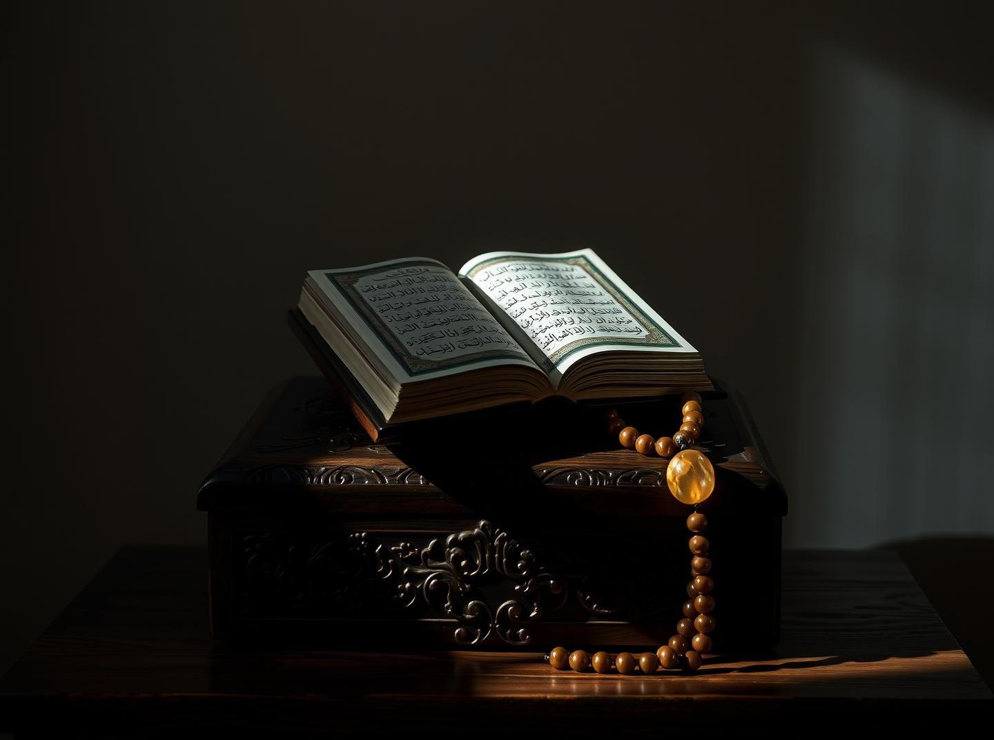 Quran on Rehal: Divine Light Illuminating Faith, Spiritual Minimalism
 | Unfold Lens
