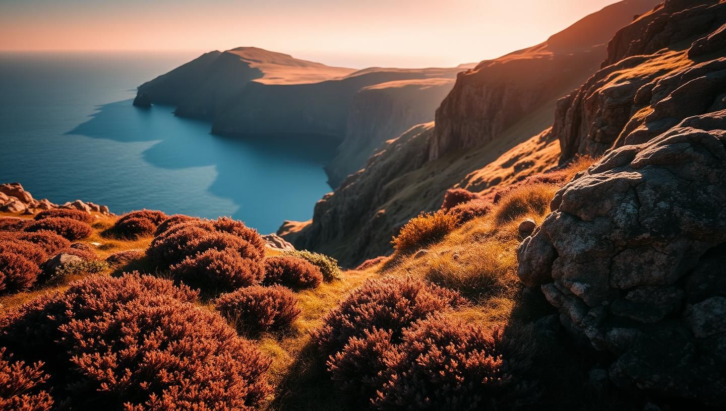 Scottish Highlands meet Brittany: Craggy Coastline, Rugged Beauty, Warm Tones
 | Unfold Lens