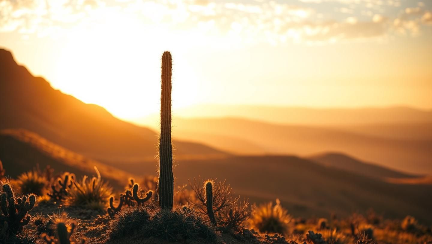 Serengeti Cactus Resilience: Golden Hour Telephoto Landscape in 8K | Unfold Lens