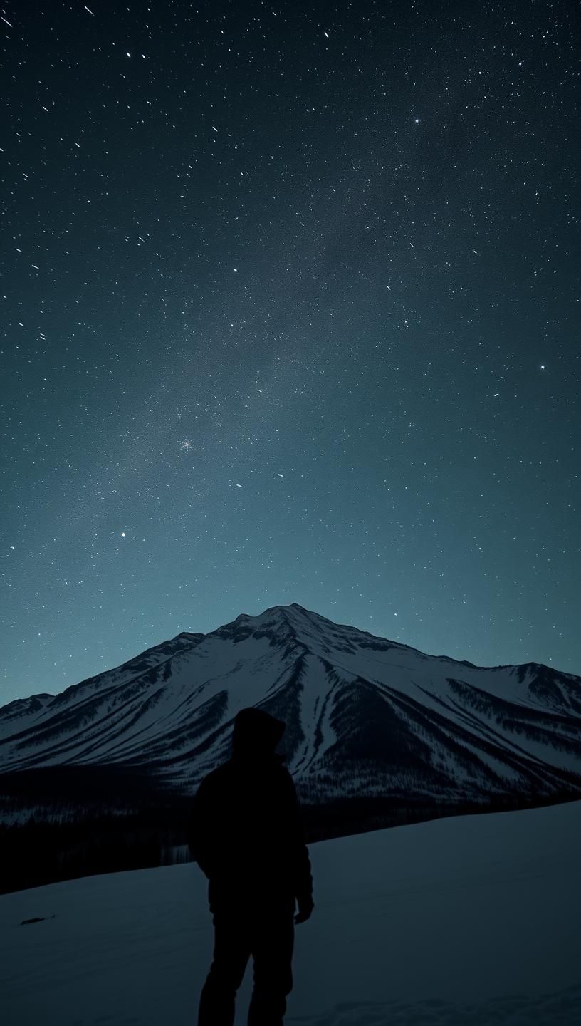 Spectacular Meteor Shower Over Snowy Peaks - Inspiring Winter Night Sky in 8K | Unfold Lens