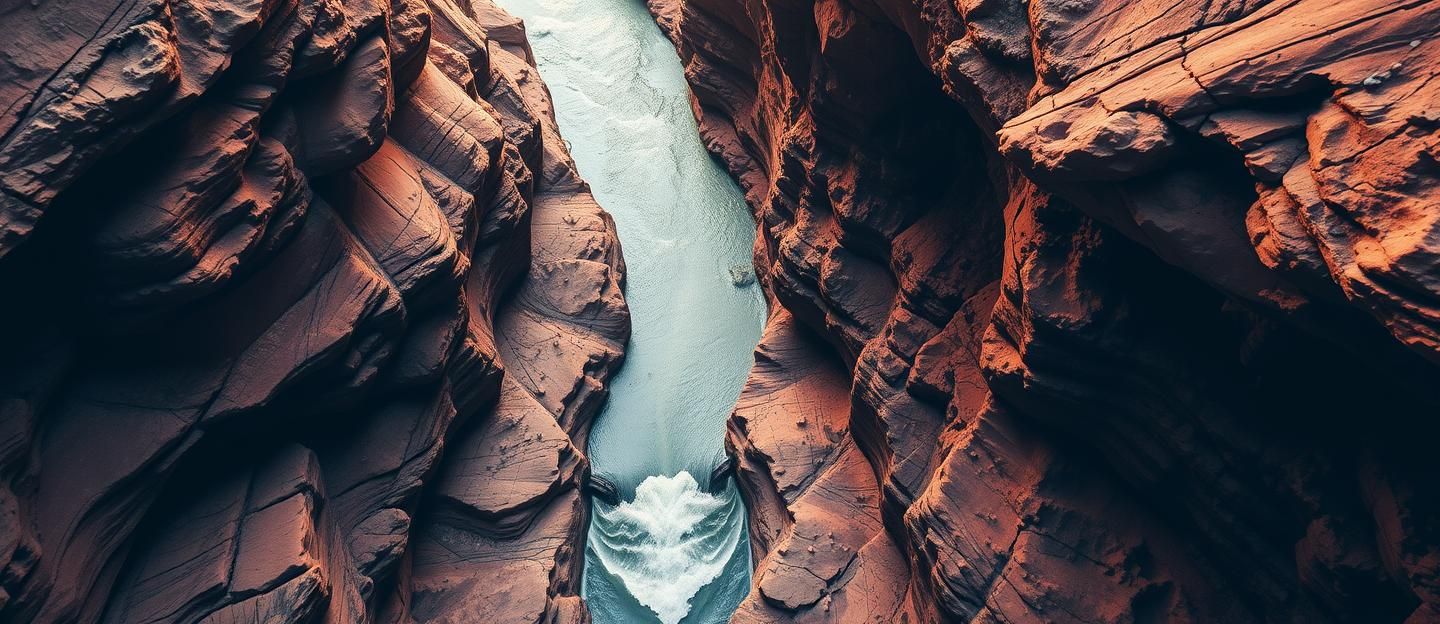 Subterranean River Cavern: Zion & Phong Nha Inspired, Golden Light, HDR, 8K | Unfold Lens