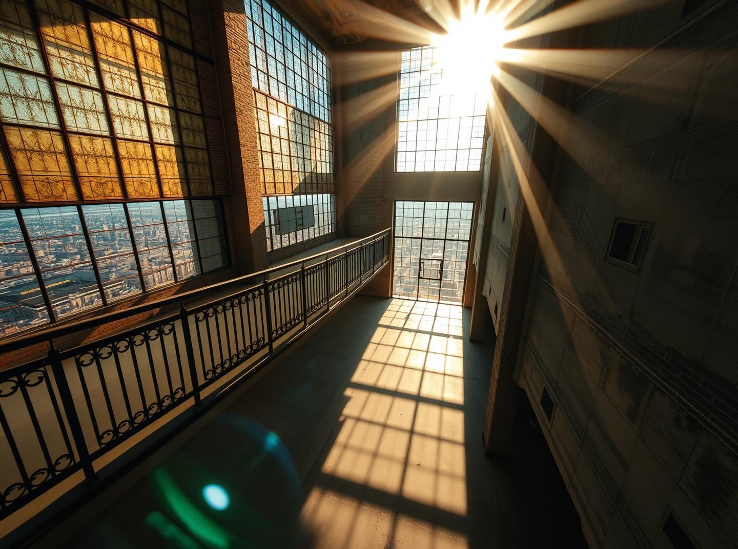 Sunlit Loft: Industrial Grandeur Meets Ethereal Sanctuary in Visual Poetry
 | Unfold Lens