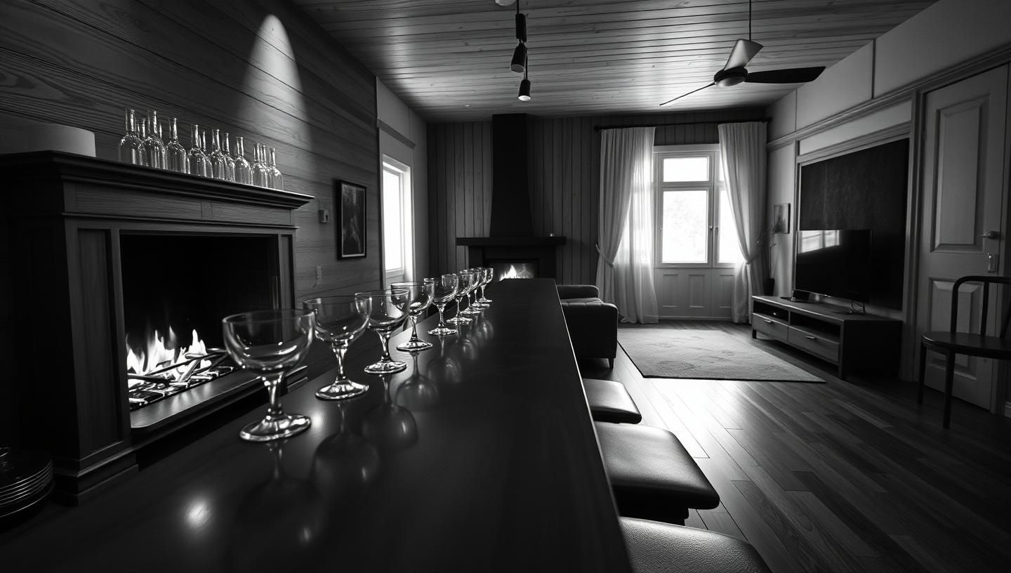 Surreal Bar Meets Apartment: Dreamlike, Minimalist Interior in Stunning 8K
 | Unfold Lens