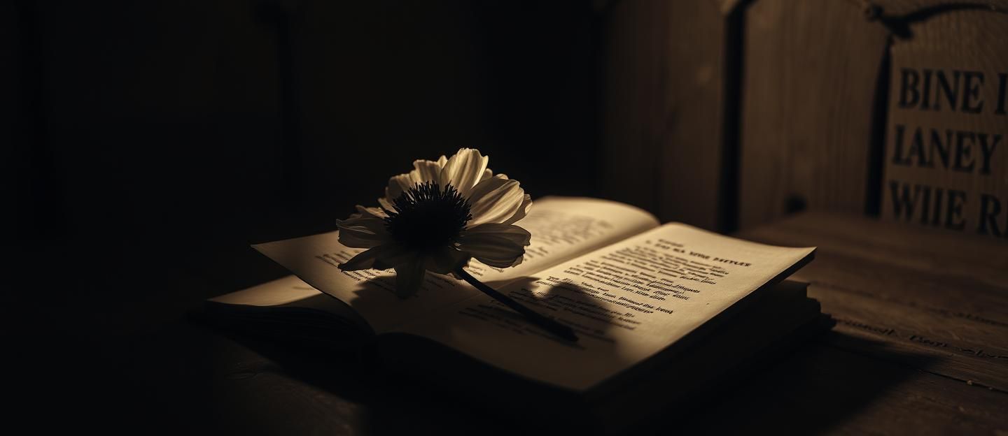 Timeless Bloom: Nostalgic Pressed Flower Poetry in Vintage Wine Cellar | Unfold Lens