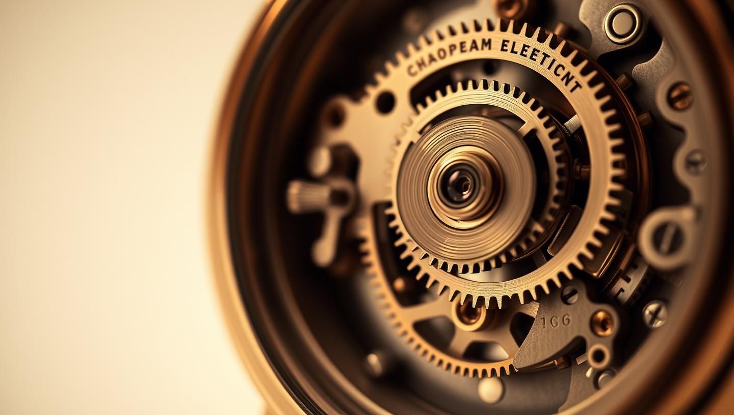 Timeless Tourbillon: Golden Gears of Precision, Nostalgic Watch Art in Sepia
 | Unfold Lens