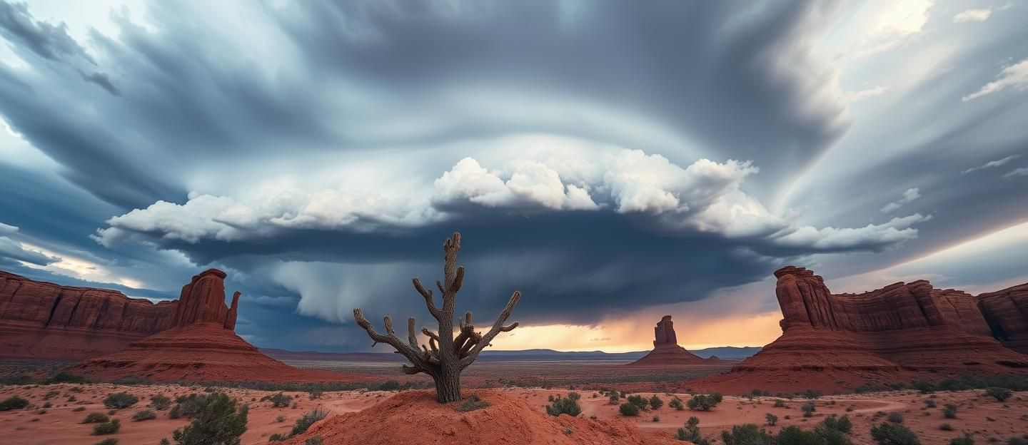 Utah Badlands Hoodoos Under Supercell: Pastel Sunrise, Stunning 8K Landscape
 | Unfold Lens
