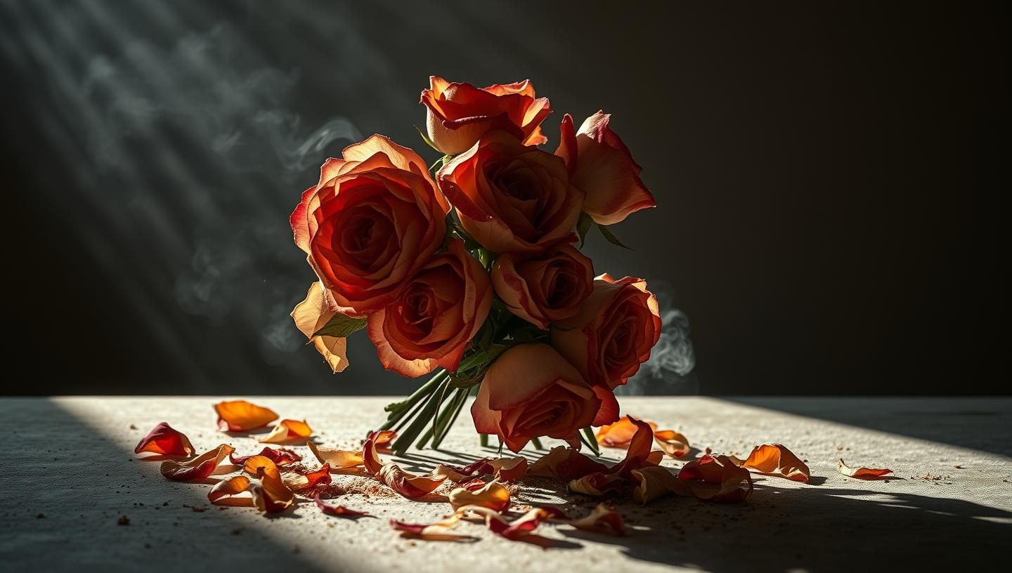 Wabi-Sabi Roses: Transient Beauty in Minimalist Still Life Photography
 | Unfold Lens