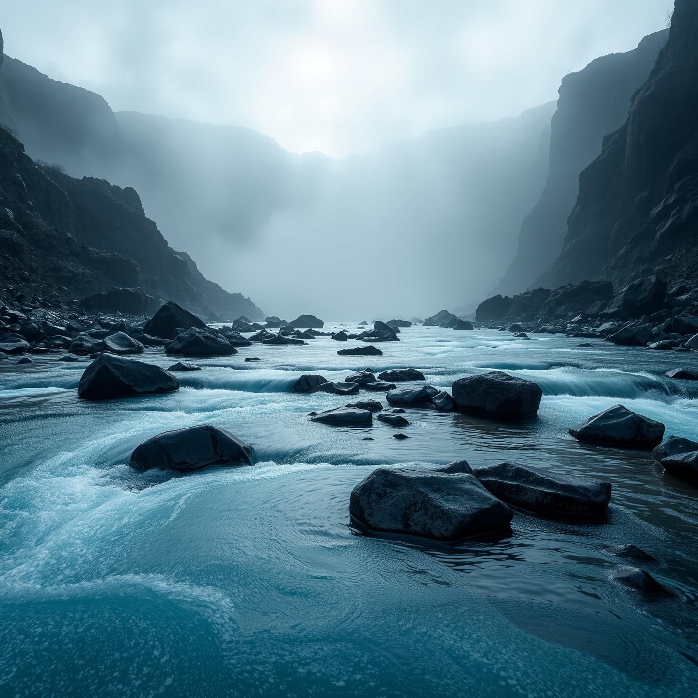 Zen Waterfall Reflections: Serene River Flow in 8K Landscape
 | Unfold Lens